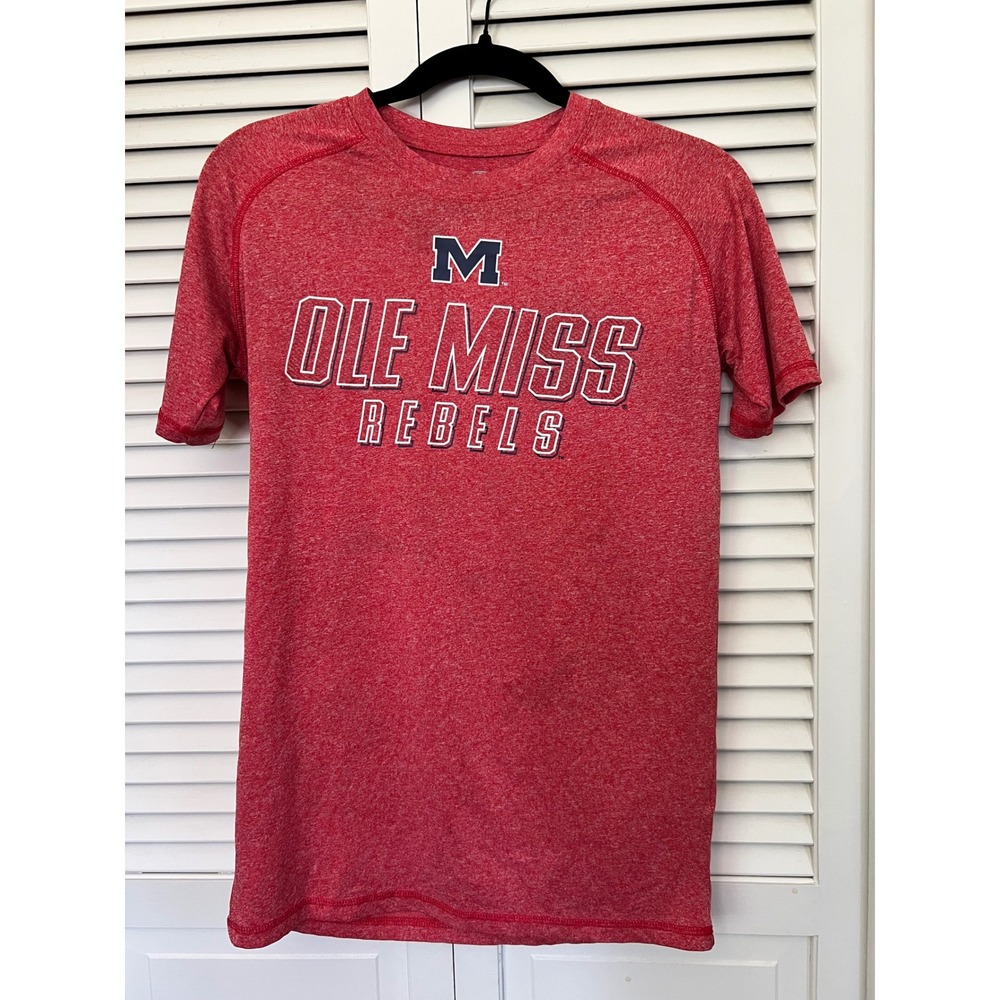 Ole Miss Rebels Rivalry Threads T-Shirt Heathered Red Raglan Small